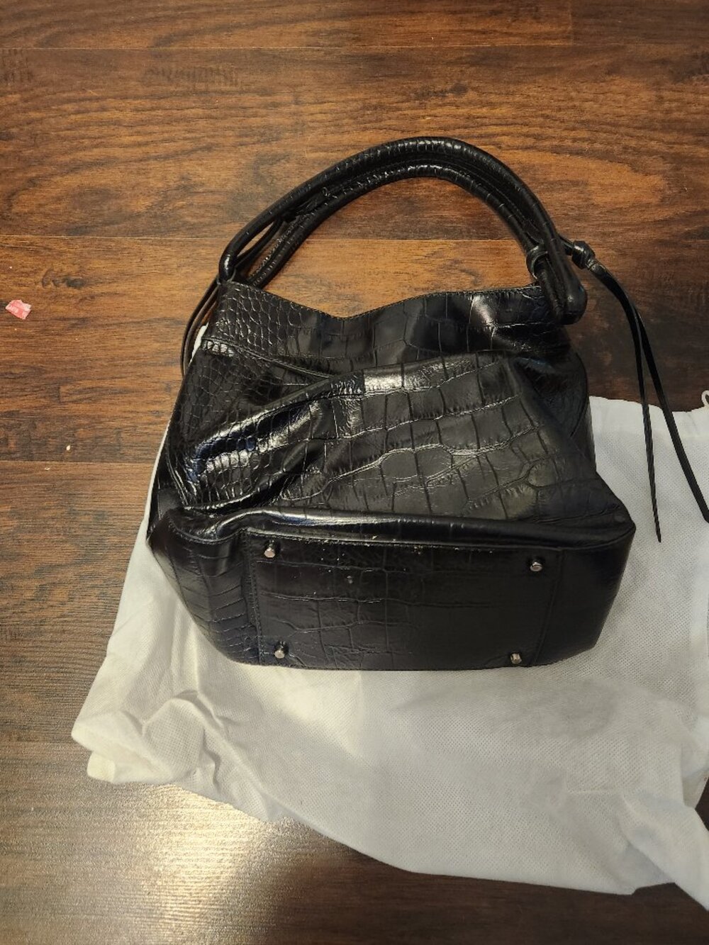 Coccinelle Italian croc embossed bag